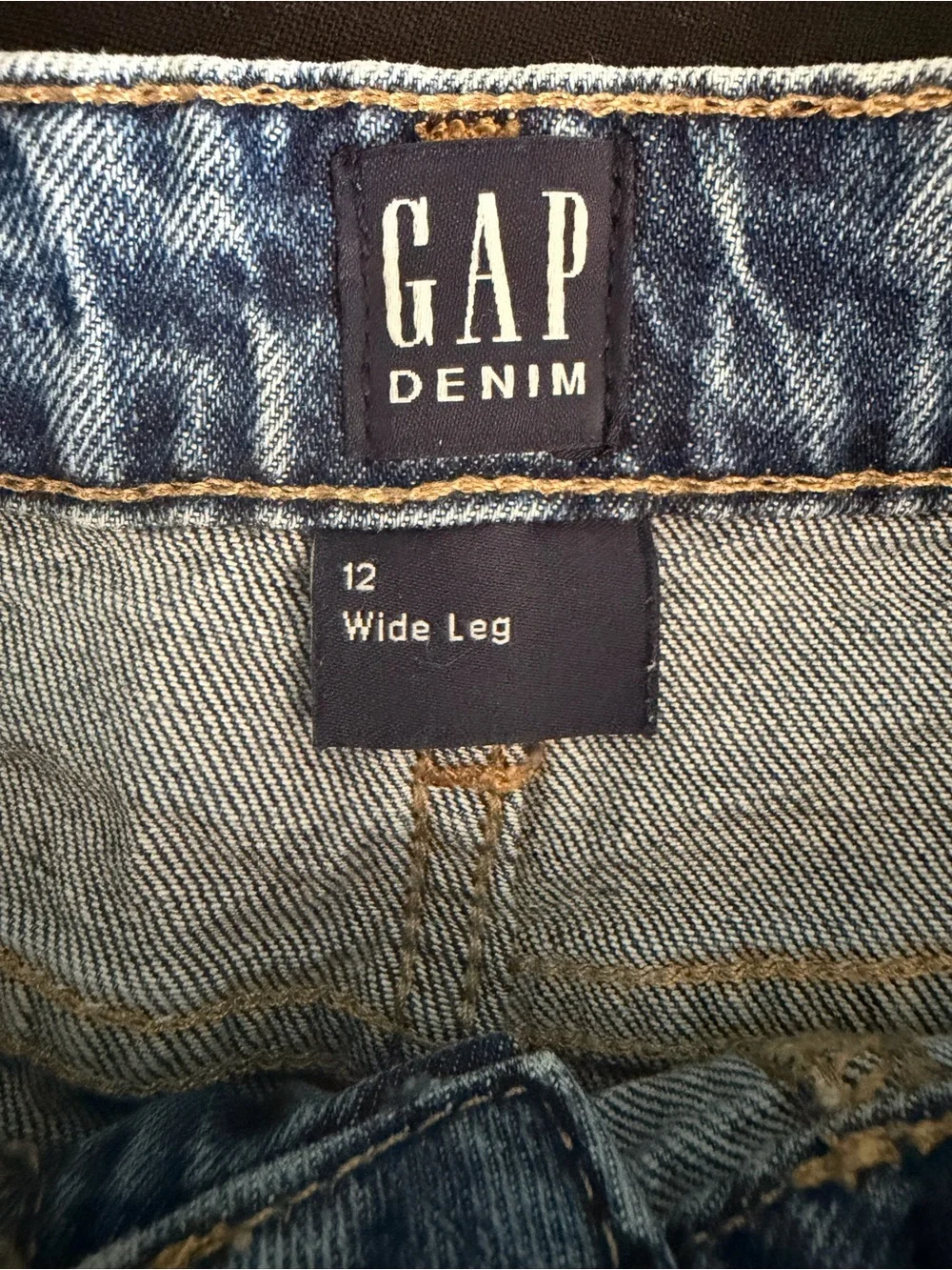 Gap Denim Wide Leg Jeans Adjustable Size 12‎ Girls